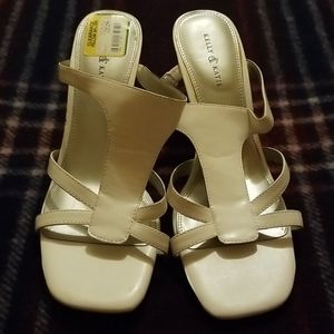 Kelly & Katie white heeled sandals